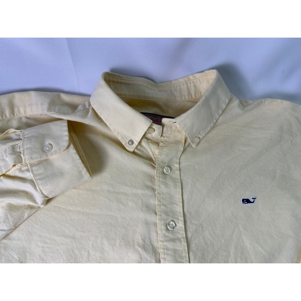 Vineyard Vines Men's‎ XL Whale Shirt Button Down Yellow Long Sleeve Cotton